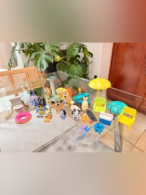 Bluey Figure Lot Family Bingo Bandit Chilli Accessories Playset